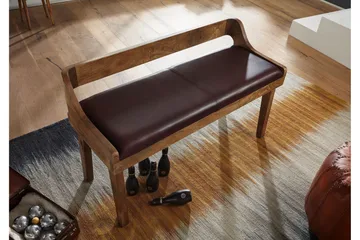 Shontrell Sittebenk - Brun - Møbler - Stoler - Benk - Benk med ryggstøtte