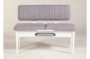 Shundrea Benk 85 cm - Hvit - Møbler - Stoler - Benk - Benk med ryggstøtte