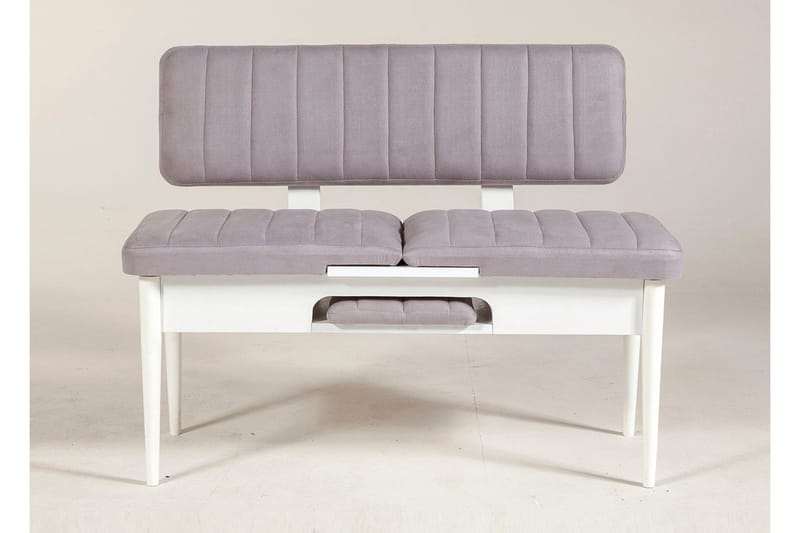 Shundrea Benk 85 cm - Hvit - Møbler - Stoler - Benk - Benk med ryggstøtte