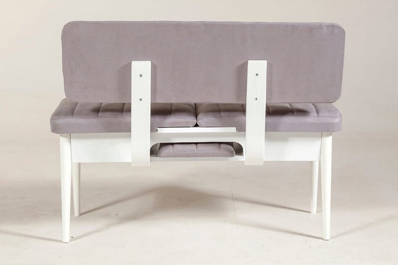 Shundrea Benk 85 cm - Hvit - Møbler - Stoler - Benk - Benk med ryggstøtte