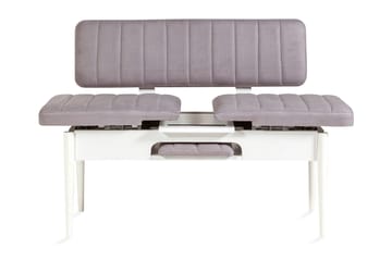 Shundrea Benk 85 cm - Hvit - Møbler - Stoler - Benk - Benk med ryggstøtte