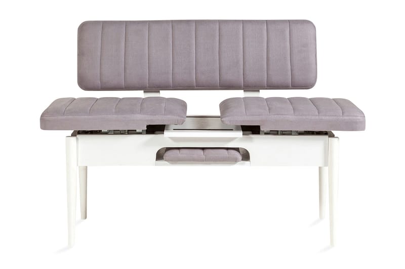 Shundrea Benk 85 cm - Hvit - Møbler - Stoler - Benk - Benk med ryggstøtte