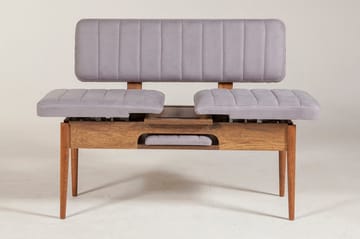 Shundrea Benk 85 cm - Valnøtt - Møbler - Stoler - Benk - Benk med ryggstøtte