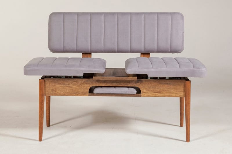 Shundrea Benk 85 cm - Valnøtt - Møbler - Stoler - Benk - Benk med ryggstøtte