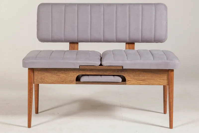 Shundrea Benk 85 cm - Valnøtt - Møbler - Stoler - Benk - Benk med ryggstøtte