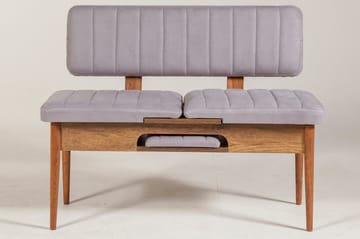 Shundrea Benk 85 cm - Valnøtt - Møbler - Stoler - Benk - Benk med ryggstøtte