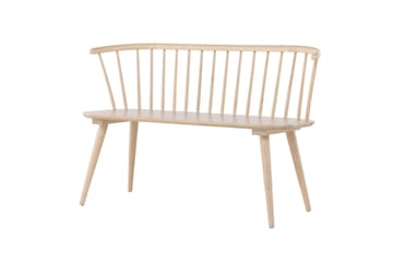 Sittebenk med ryggstøtte Venture Home Bobby sittebenk 120 cm Whitewash Hvitvasket - Møbler - Stoler - Benk - Benk med ryggstøtte