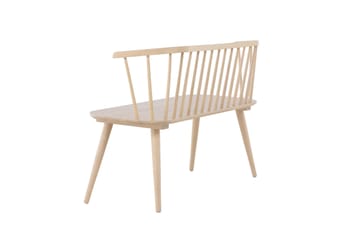 Sittebenk med ryggstøtte Venture Home Bobby sittebenk 120 cm Whitewash Hvitvasket - Møbler - Stoler - Benk - Benk med ryggstøtte
