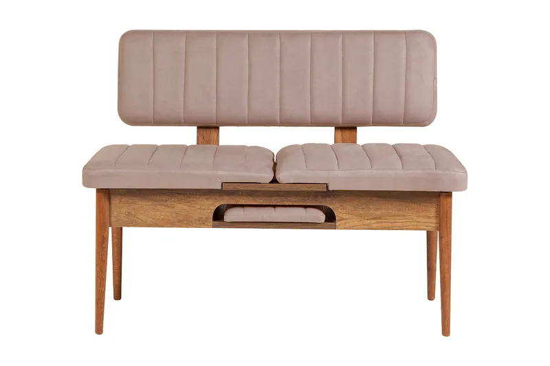 Valsot Sittebenk 110 cm - Mørkebrun/Grå - Møbler - Stoler - Benk - Benk med ryggstøtte