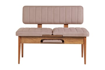 Valsot Sittebenk 110 cm - Mørkebrun/Grå - Møbler - Stoler - Benk - Benk med ryggstøtte