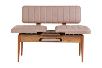 Valsot Sittebenk 110 cm - Mørkebrun/Grå - Møbler - Stoler - Benk - Benk med ryggstøtte