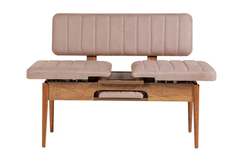 Valsot Sittebenk 110 cm - Mørkebrun/Grå - Møbler - Stoler - Benk - Benk med ryggstøtte