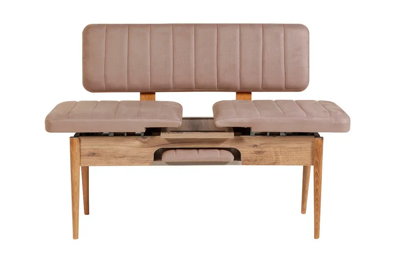 Valsot Sittebenk 110 cm - tre/natur/Grå - Møbler - Stoler - Benk - Benk med ryggstøtte