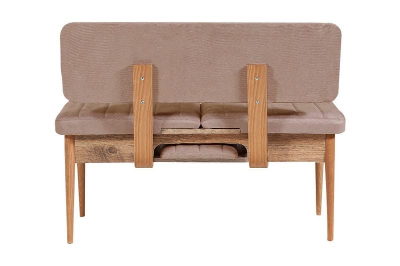 Valsot Sittebenk 110 cm - tre/natur/Grå - Møbler - Stoler - Benk - Benk med ryggstøtte