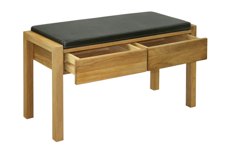 Benk MONDEO med 2 skuffer 88xD36xH492cm - Møbler - Stoler - Benk - Sittebenk med oppbevaring