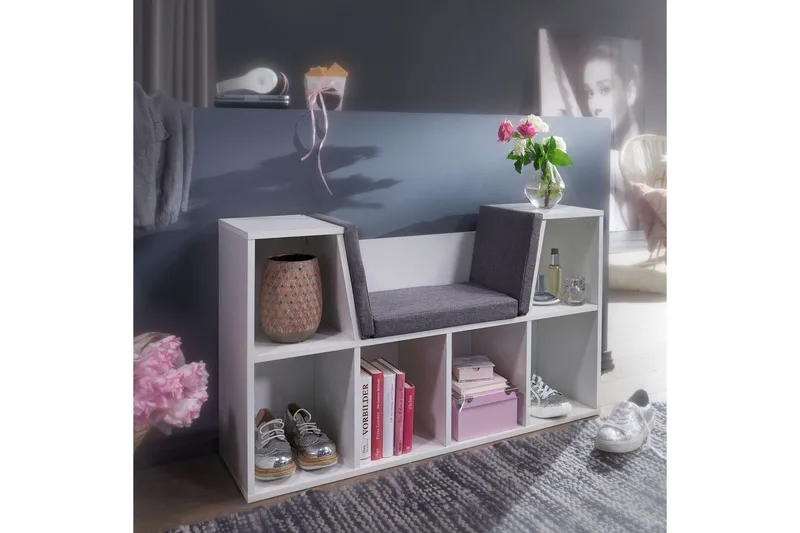 Benke Wohnling Melaminbelagt Sponplate Polstret Sitteplass Oppbevaringsplass Moderne - Møbler - Stoler - Benk - Benk med ryggstøtte