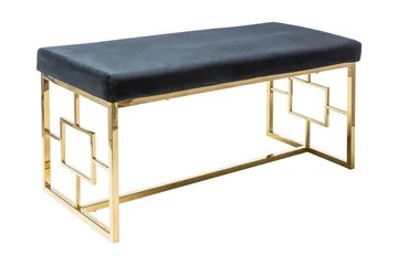 Chemins Sittebenk - Fløyel/Svart/Gull - Møbler - Stoler - Benk