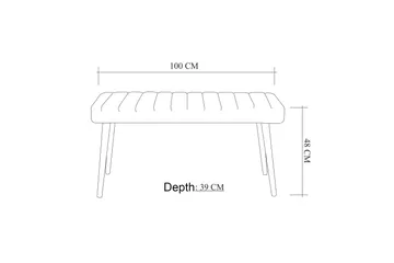 Derpele Sittebenk - Antrasitt - Møbler - Stoler - Benk