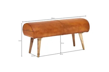 Ednesha Sittebenk - Brun - Møbler - Stoler - Benk