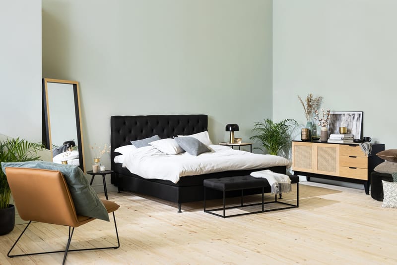 Ella Benk 120cm Dypheftet - Svart - Møbler - Stoler - Benk