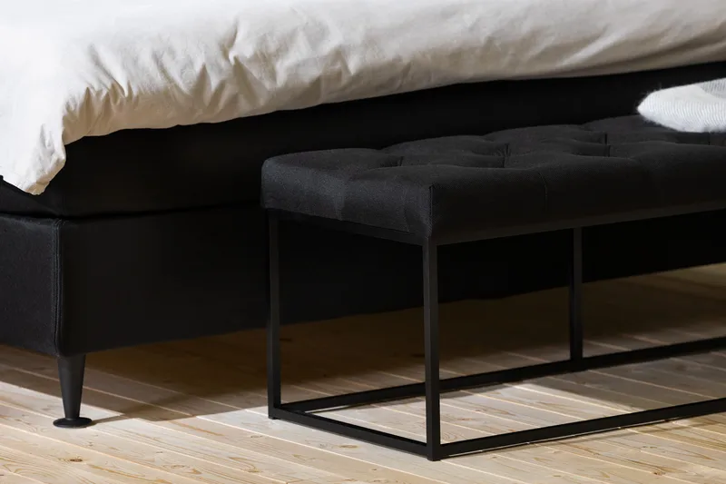 Ella Benk 120cm Dypheftet - Svart - Møbler - Stoler - Benk