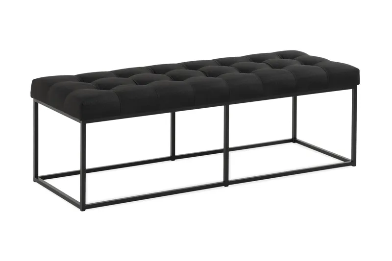 Ella Benk 120cm Rutete, Svart