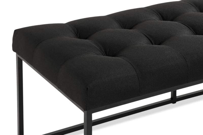 Ella Benk 120cm Rutete - Svart - Møbler - Stoler - Benk