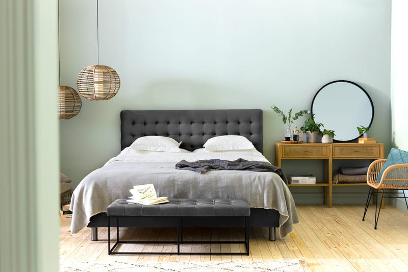 Ella Sittebenk 120 cm Rutete - Mørkegrå - Møbler - Stoler - Benk