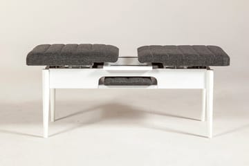 Idehult Benk 51 cm - Hvit / Antrasitt - Møbler - Stoler - Benk - Benk med ryggstøtte