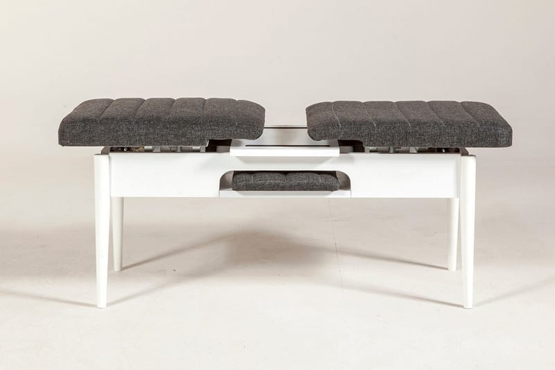 Idehult Benk 51 cm - Hvit / Antrasitt - Møbler - Stoler - Benk - Benk med ryggstøtte