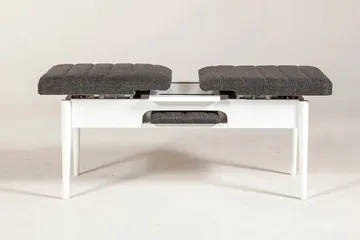 Idehult Benk 51 cm - Hvit / Antrasitt - Møbler - Stoler - Benk - Benk med ryggstøtte