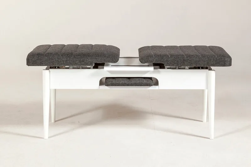 Idehult Benk 51 cm - Hvit / Antrasitt - Møbler - Stoler - Benk - Benk med ryggstøtte