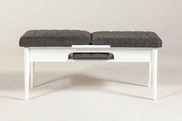 Idehult Benk 51 cm - Hvit / Antrasitt - Møbler - Stoler - Benk - Benk med ryggstøtte