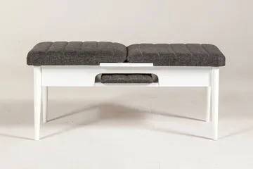 Idehult Benk 51 cm - Hvit / Antrasitt - Møbler - Stoler - Benk - Benk med ryggstøtte