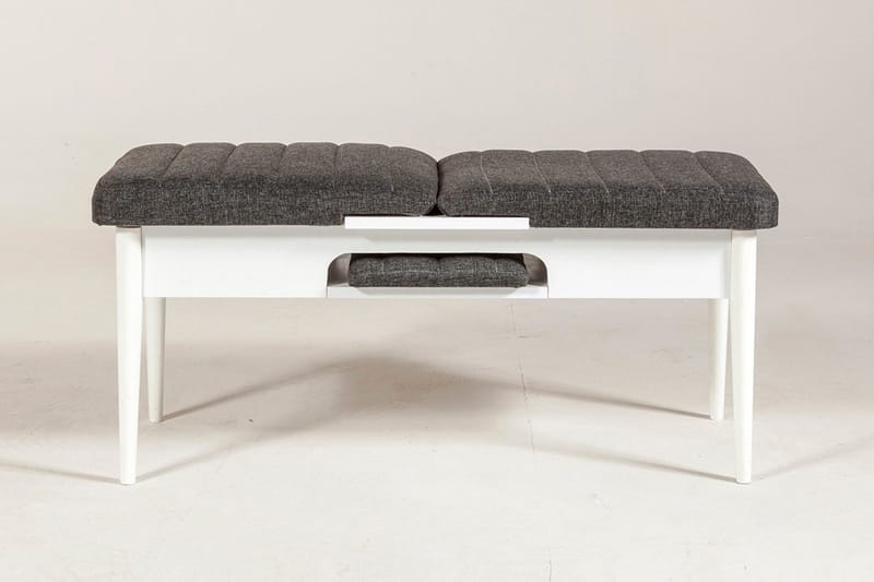 Idehult Benk 51 cm - Hvit / Antrasitt - Møbler - Stoler - Benk - Benk med ryggstøtte