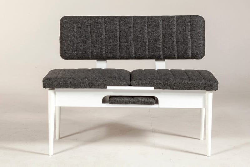 Idehult Benk 85 cm - Hvit / Antrasitt - Møbler - Stoler - Benk
