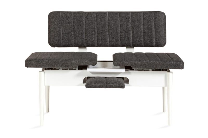 Idehult Benk 85 cm - Hvit / Antrasitt - Møbler - Stoler - Benk