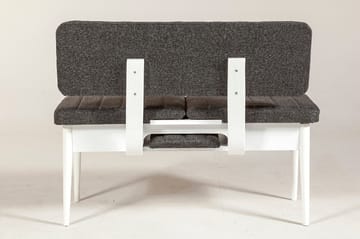 Idehult Benk 85 cm - Hvit / Antrasitt - Møbler - Stoler - Benk