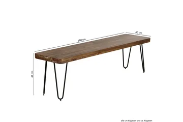 Jaelah Sittebenk - Brun - Møbler - Stoler - Benk