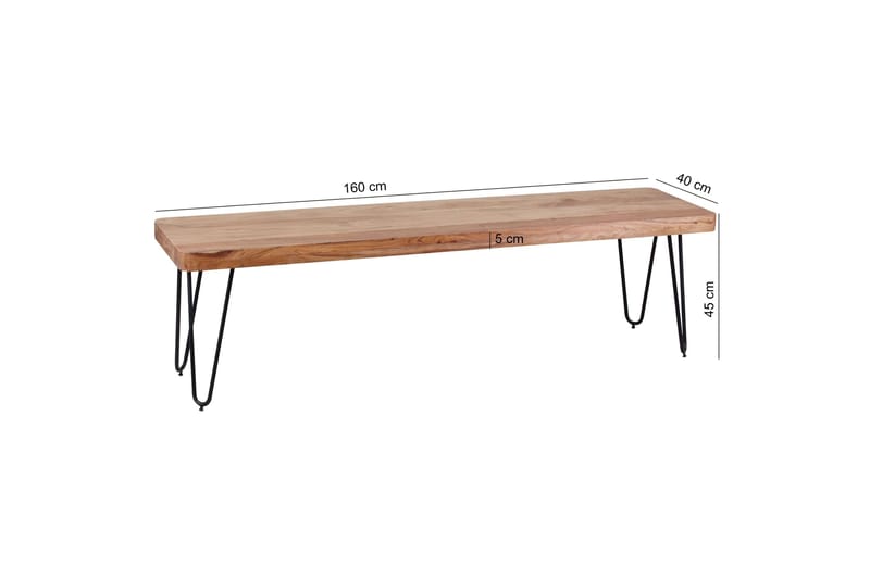 Meleana Sittebenk - Brun - Møbler - Stoler - Benk