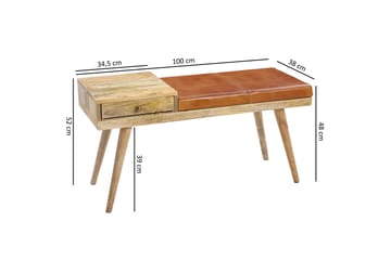 Peotter Sittebenk - Brun - Møbler - Stoler - Benk - Sittebenk med oppbevaring