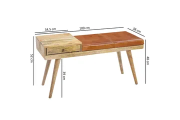 Peotter Sittebenk - Brun - Møbler - Stoler - Benk