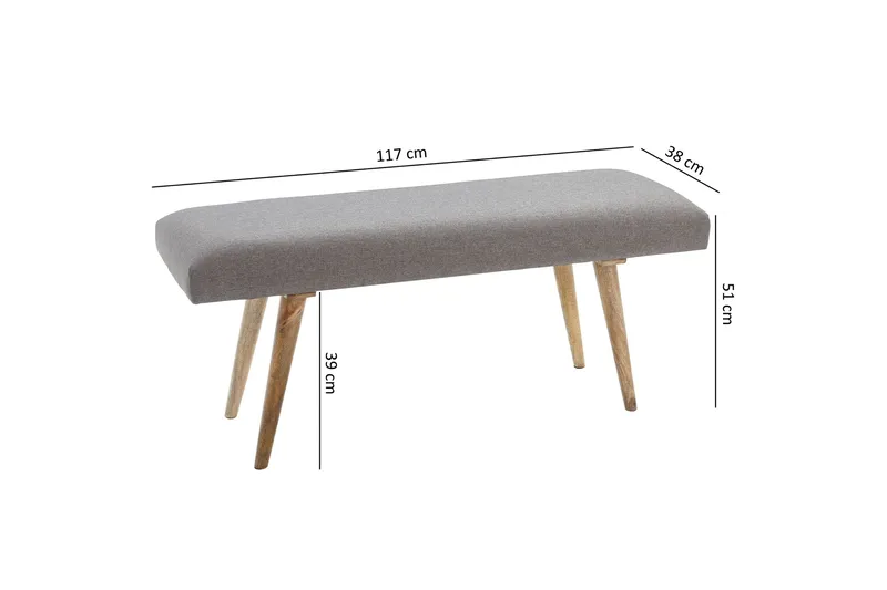 Peotter Sittebenk - Grå - Møbler - Stoler - Benk