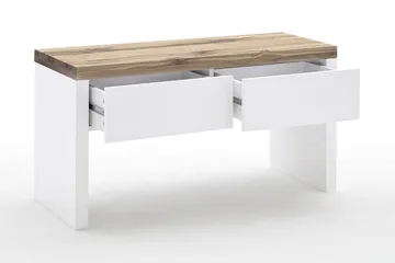 Romina Sittebenk med Oppbevaring - Hvit/Tre/Natur - Møbler - Stoler - Benk - Sittebenk med oppbevaring