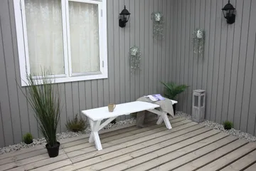 Scottsdale Sittebenk 140 cm Hvit - KWA - Møbler - Stoler - Benk