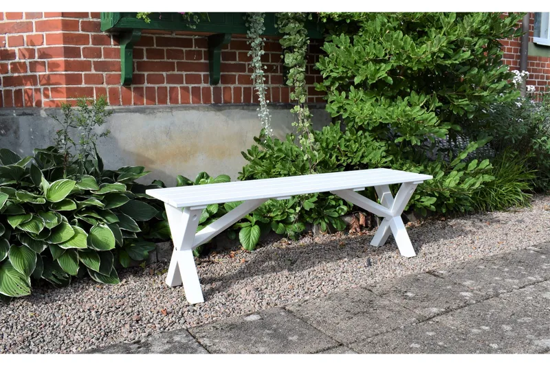 Scottsdale Sittebenk 140 cm Hvit - KWA - Møbler - Stoler - Benk