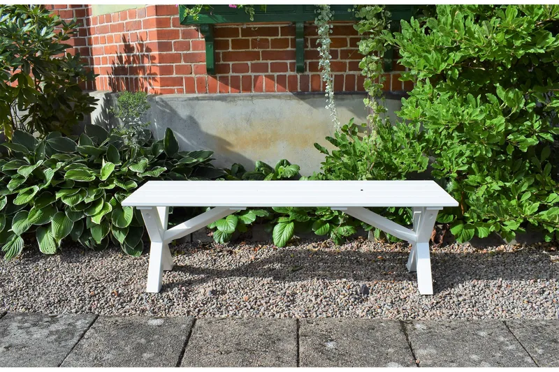 Scottsdale Sittebenk 140 cm Hvit - KWA - Møbler - Stoler - Benk