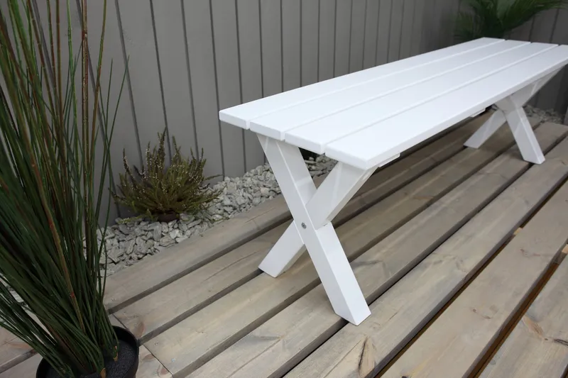 Scottsdale Sittebenk 140 cm Hvit - KWA - Møbler - Stoler - Benk
