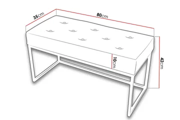 Sego Sittepuff 80x35x42 cm - Møbler - Stoler - Benk