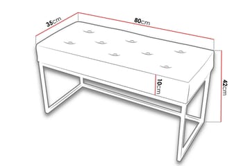 Sego Sittepuff 80x35x42 cm - Møbler - Stoler - Benk